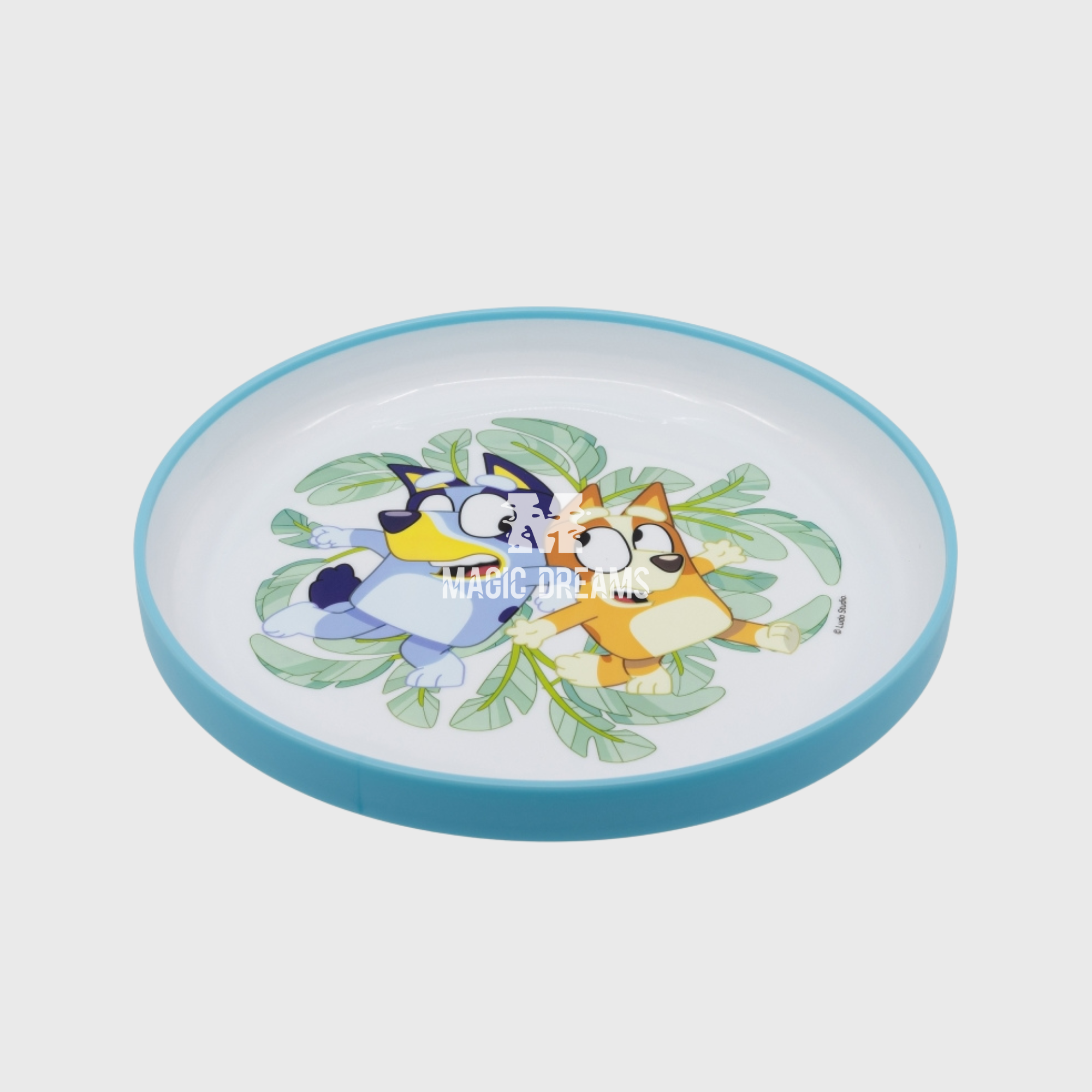 Prato Antideslizante Premium Bicolor Bluey e Bingo