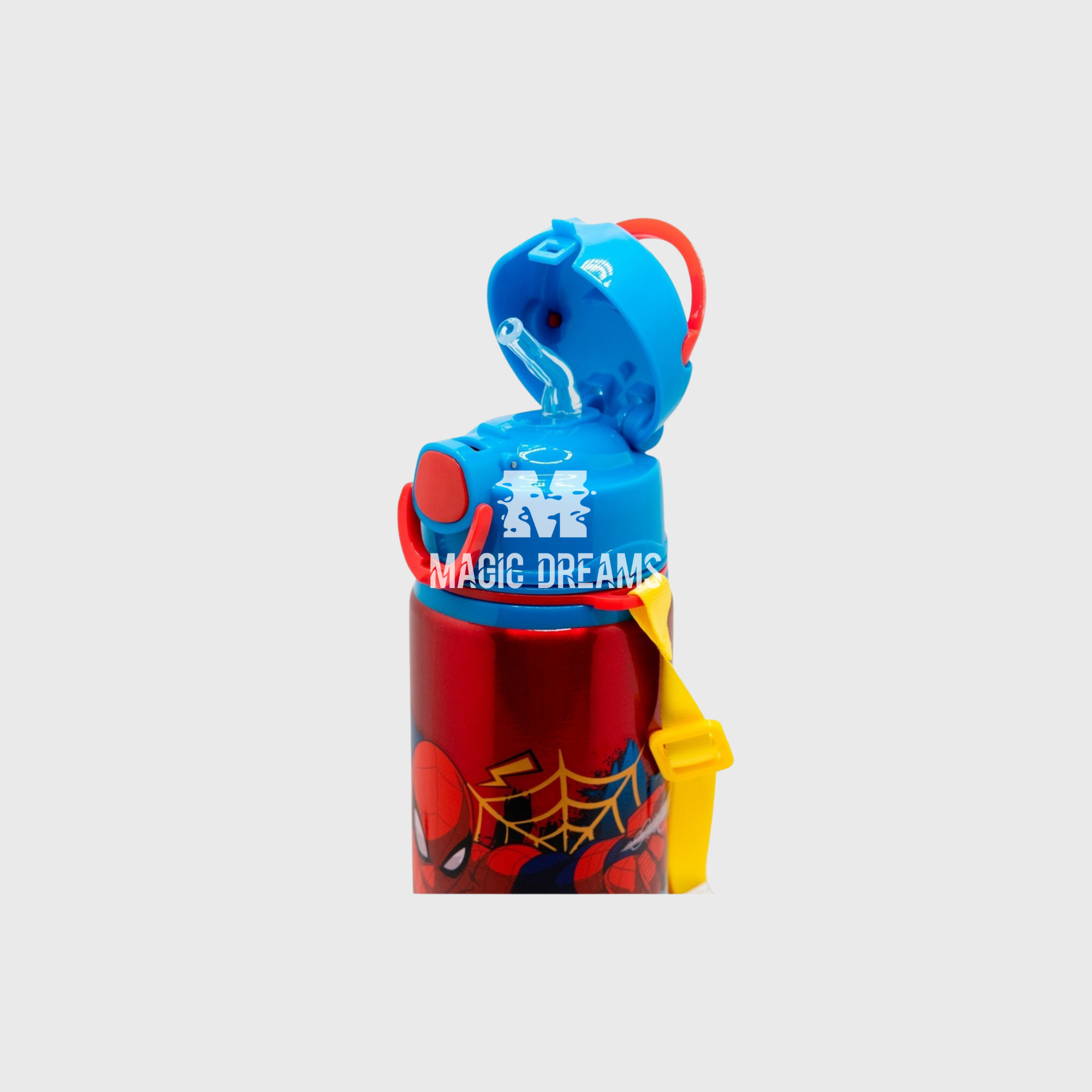 Garrafa Cantil de Aluminio Pop Up com Alça Tiracolo Spiderman Moving Target 730ml