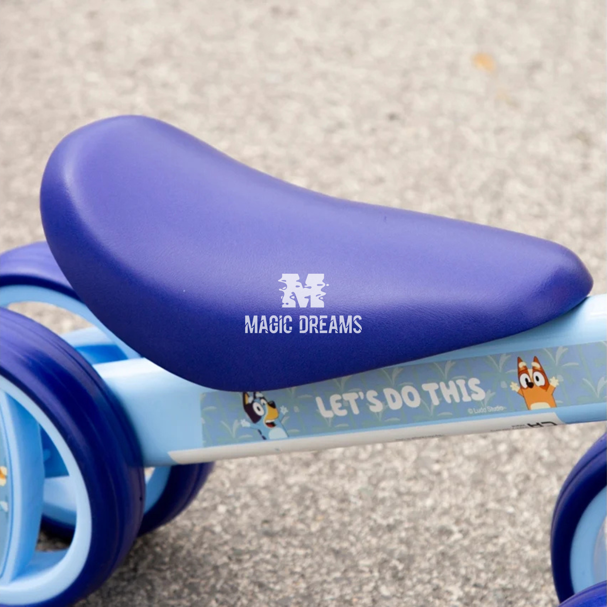 Triciclo Ride-On Bluey e Bingo 47x25x37cm