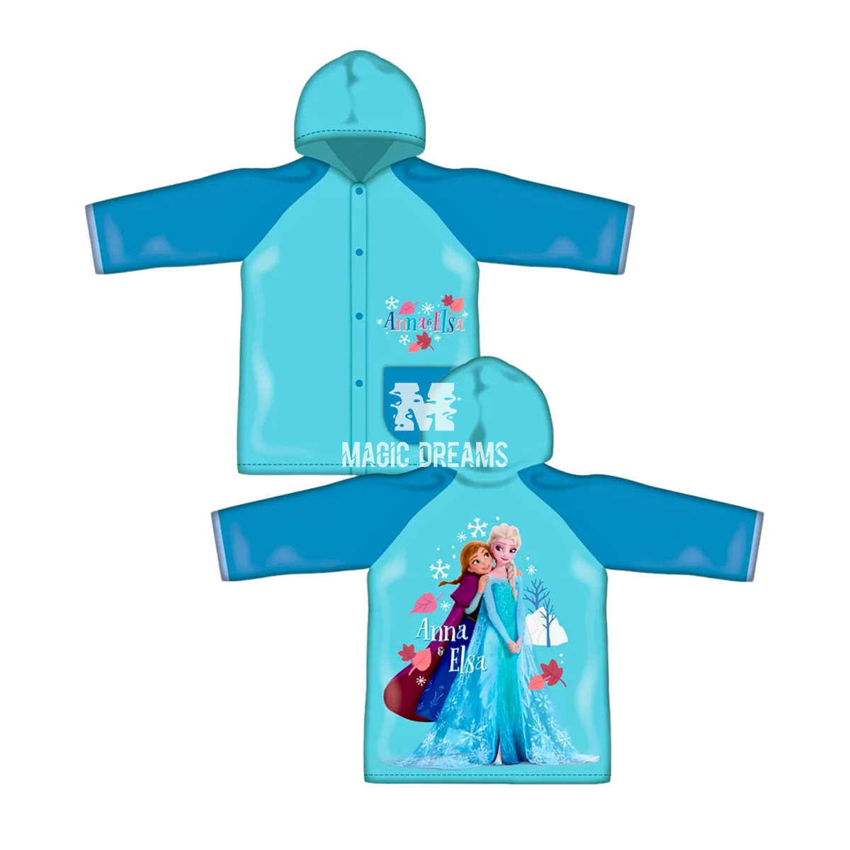 Capa de Chuva Frozen com Capuz 4-8 Anos