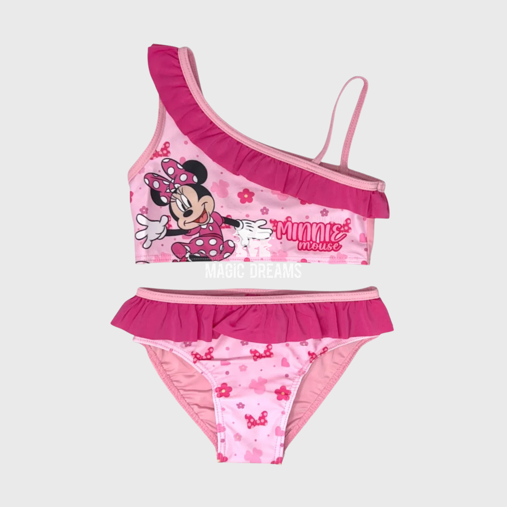 Conjunto de Biquini com Saia Minnie Mouse