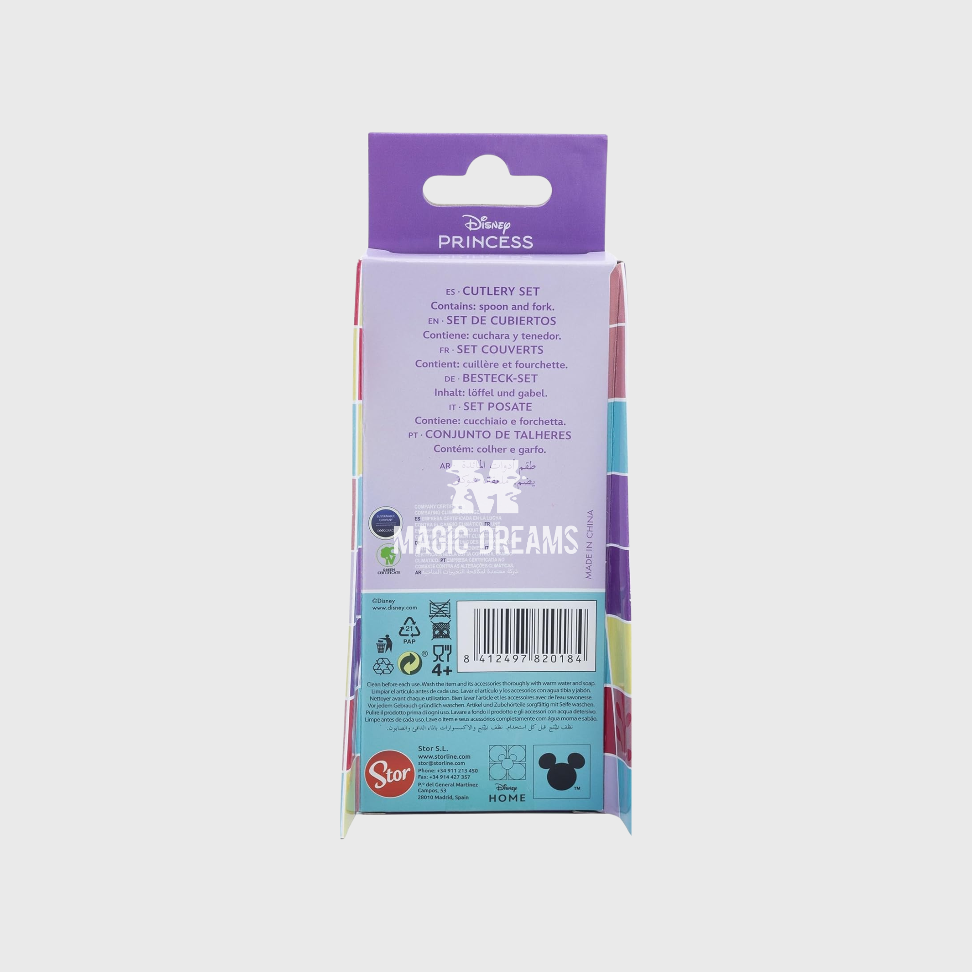 Conjunto de 2 Talheres Inox Disney Princesas