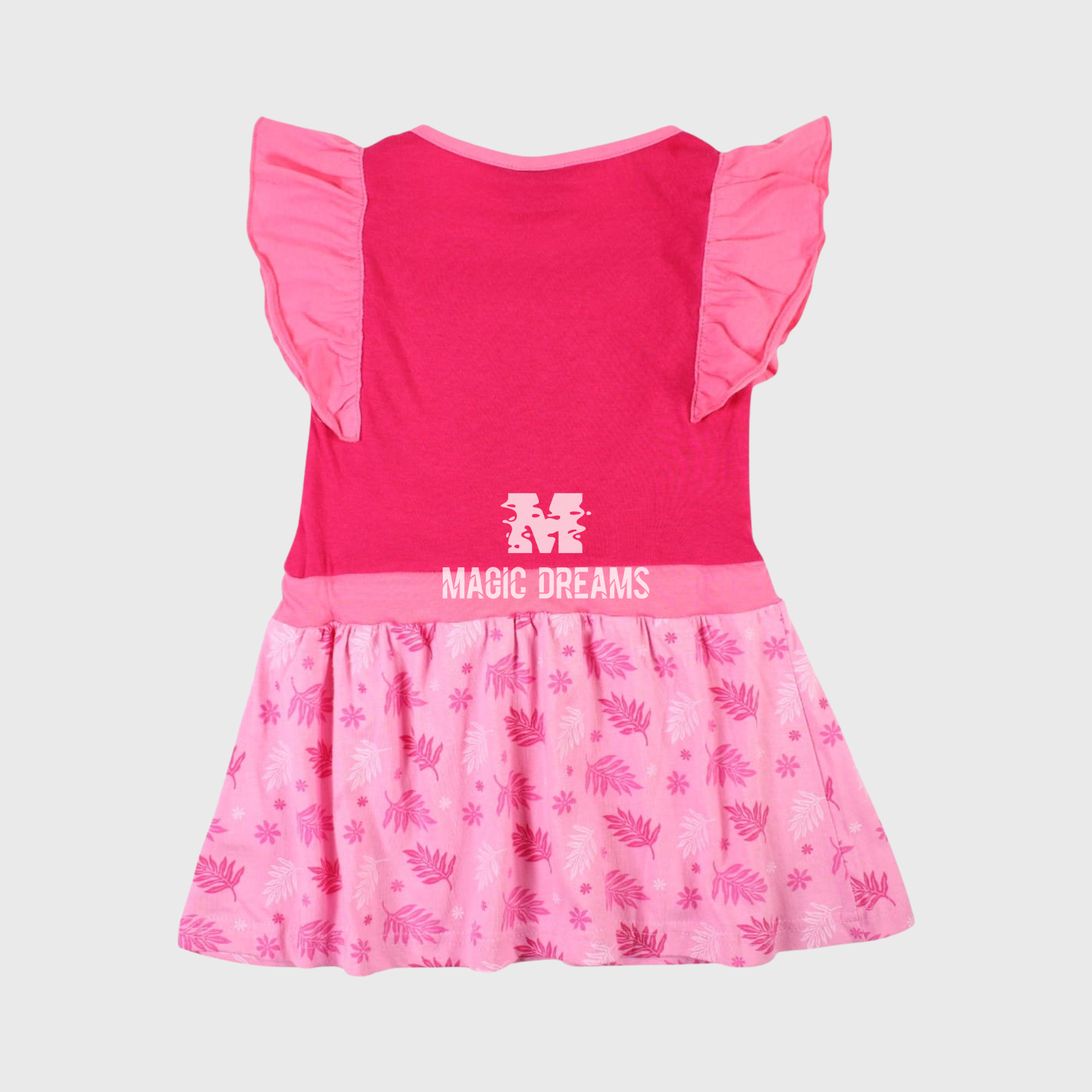 Vestido Manga Curta de Verão Stitch para Menina