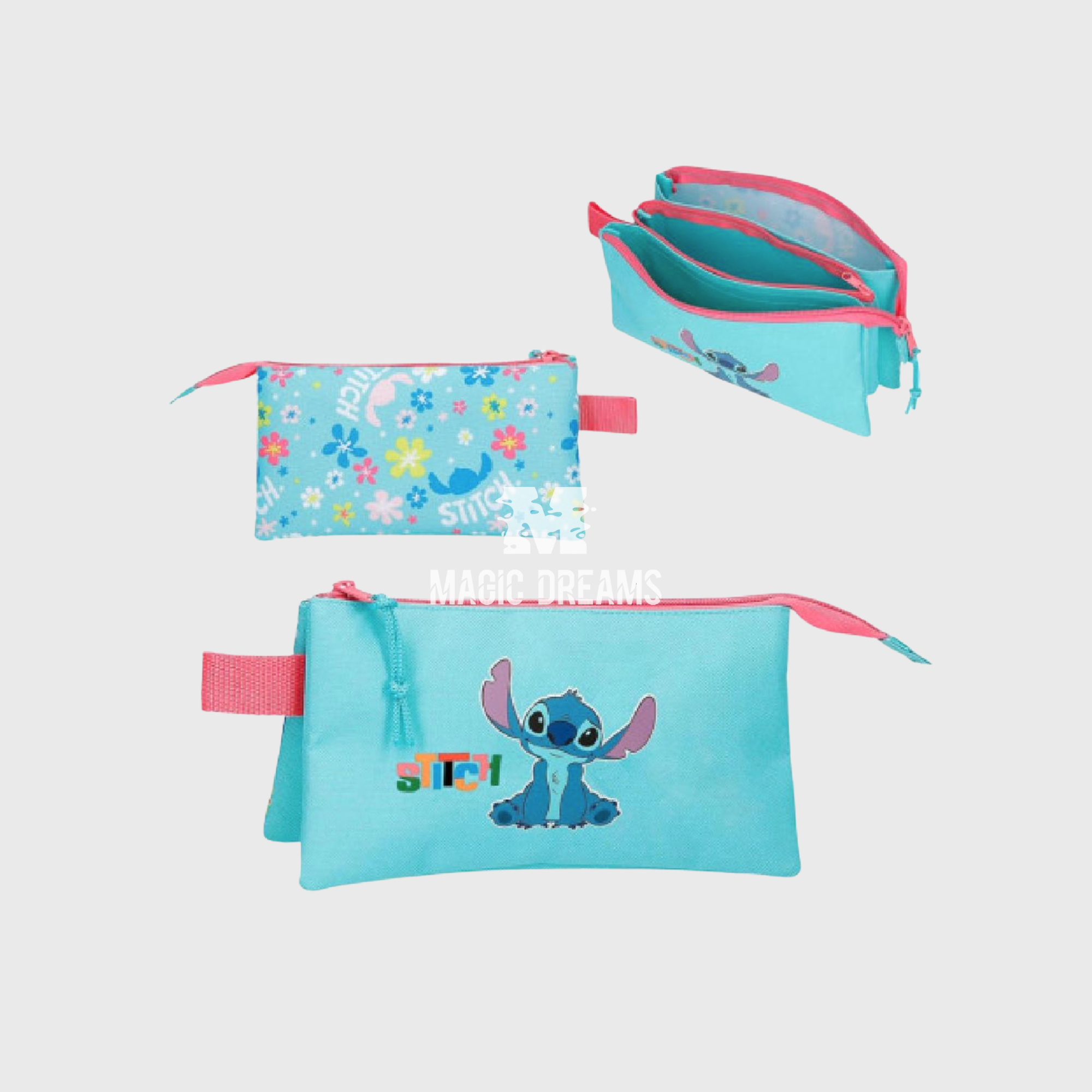 Porta Lápis Estojo Triplo Aloha Stitch
