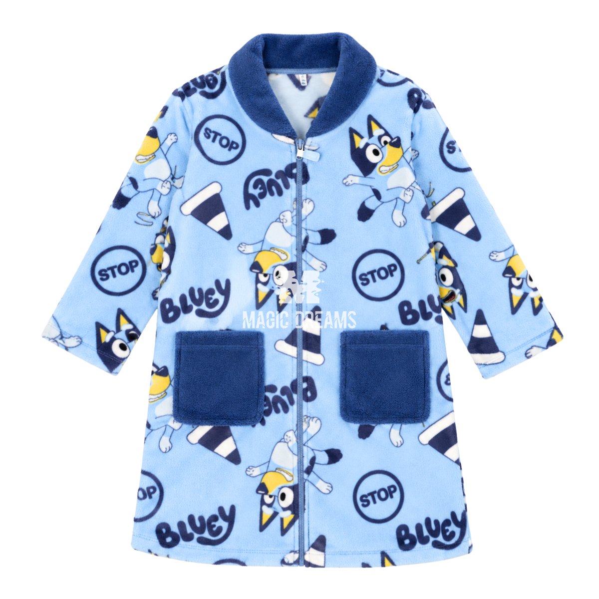 Robe Coralina Infantil Bluey e Bingo para Menino 3-6 anos