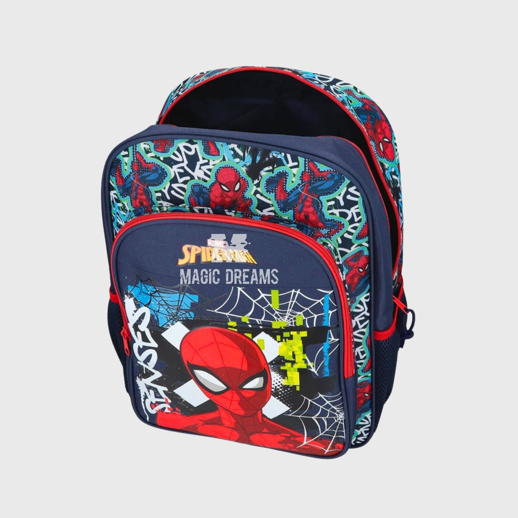 Mochila Escolar Grafity Of Spiderman 40cm Adaptável