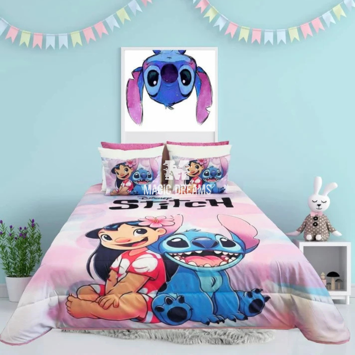 Edredão Estampagem Digital Lilo & Stitch Disney