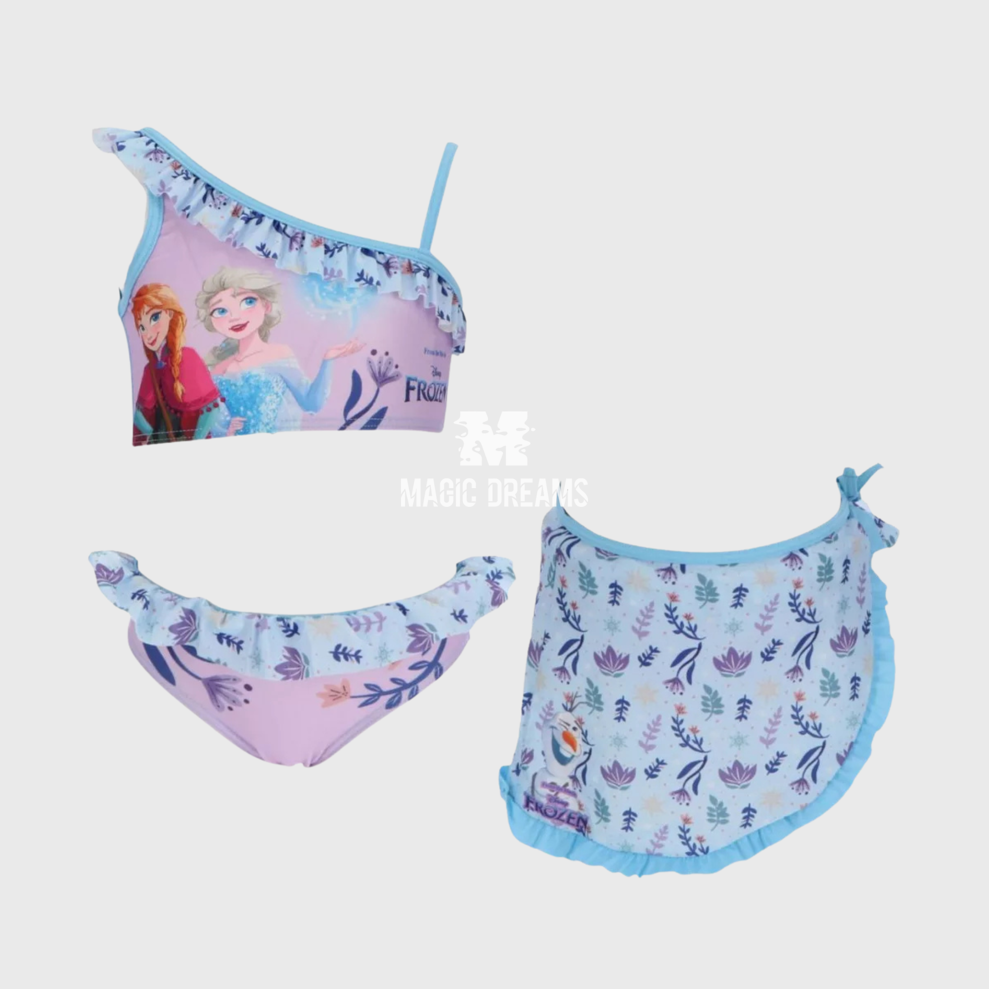 Conjunto de Biquini com Saia Frozen