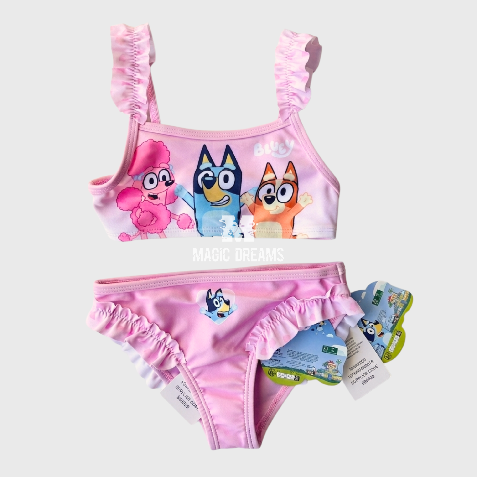 Biquini Bluey e Bingo (3-8 anos)