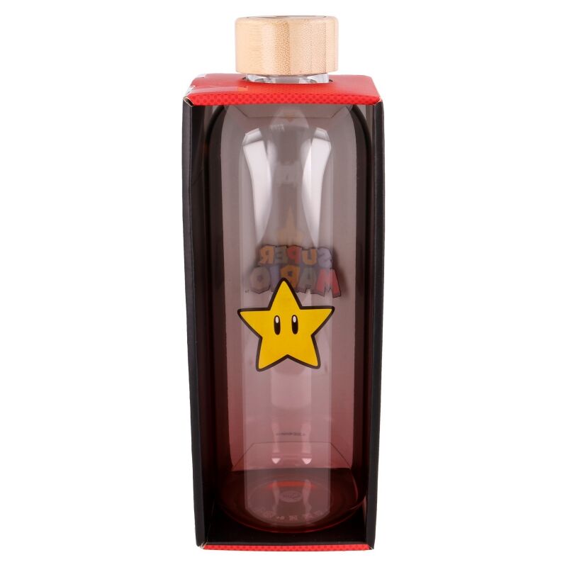 Garrafa de Vidro Super Mario Bros Nintendo 1030ml