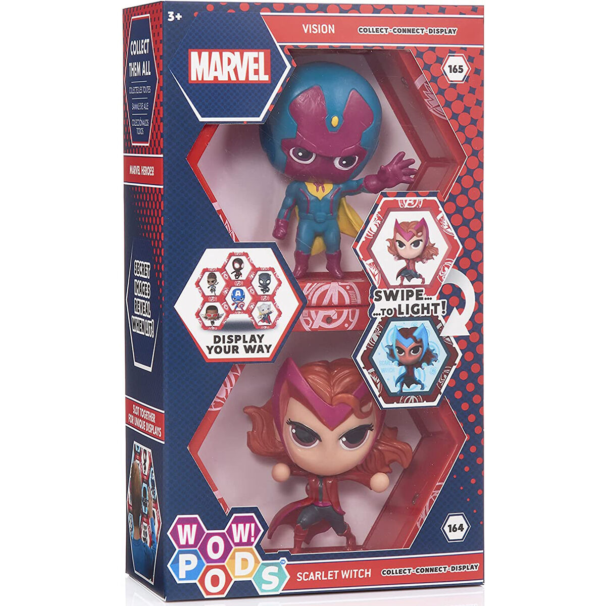 Pack Figuras LED WOW! POD Vision + Scarlet Marvel