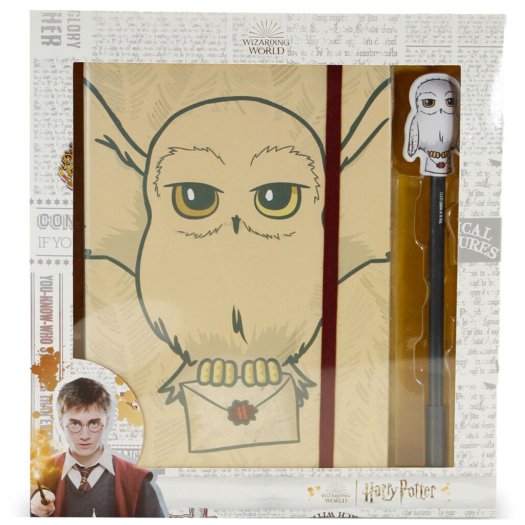 Diário + Caneta Hedwig Harry Potter