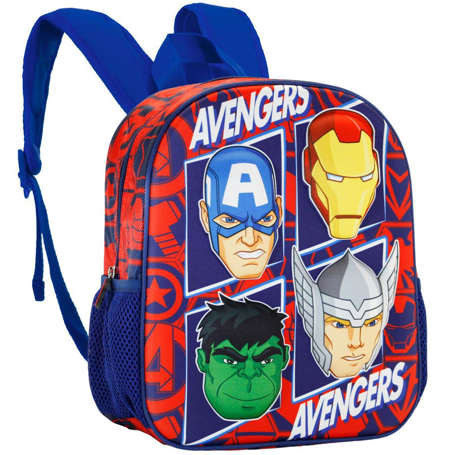 Mochila Pré-Escolar 3D The Four Avengers Marvel 31cm