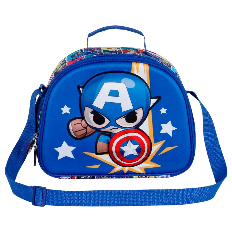 Lancheira Térmica 3D Punch Capitão América Avengers Marvel