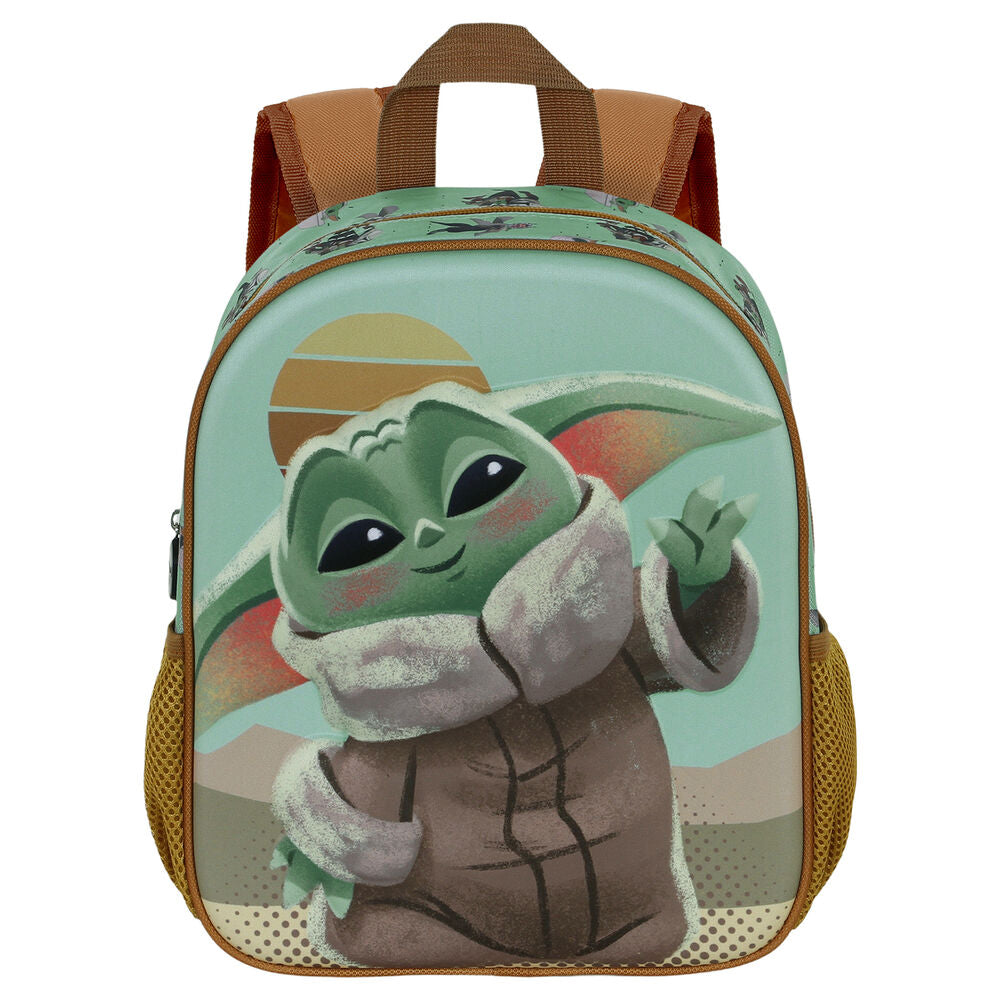 Mochila Pré-Escolar 3D Say Hi Grogu The Mandalorian Star Wars 31cm