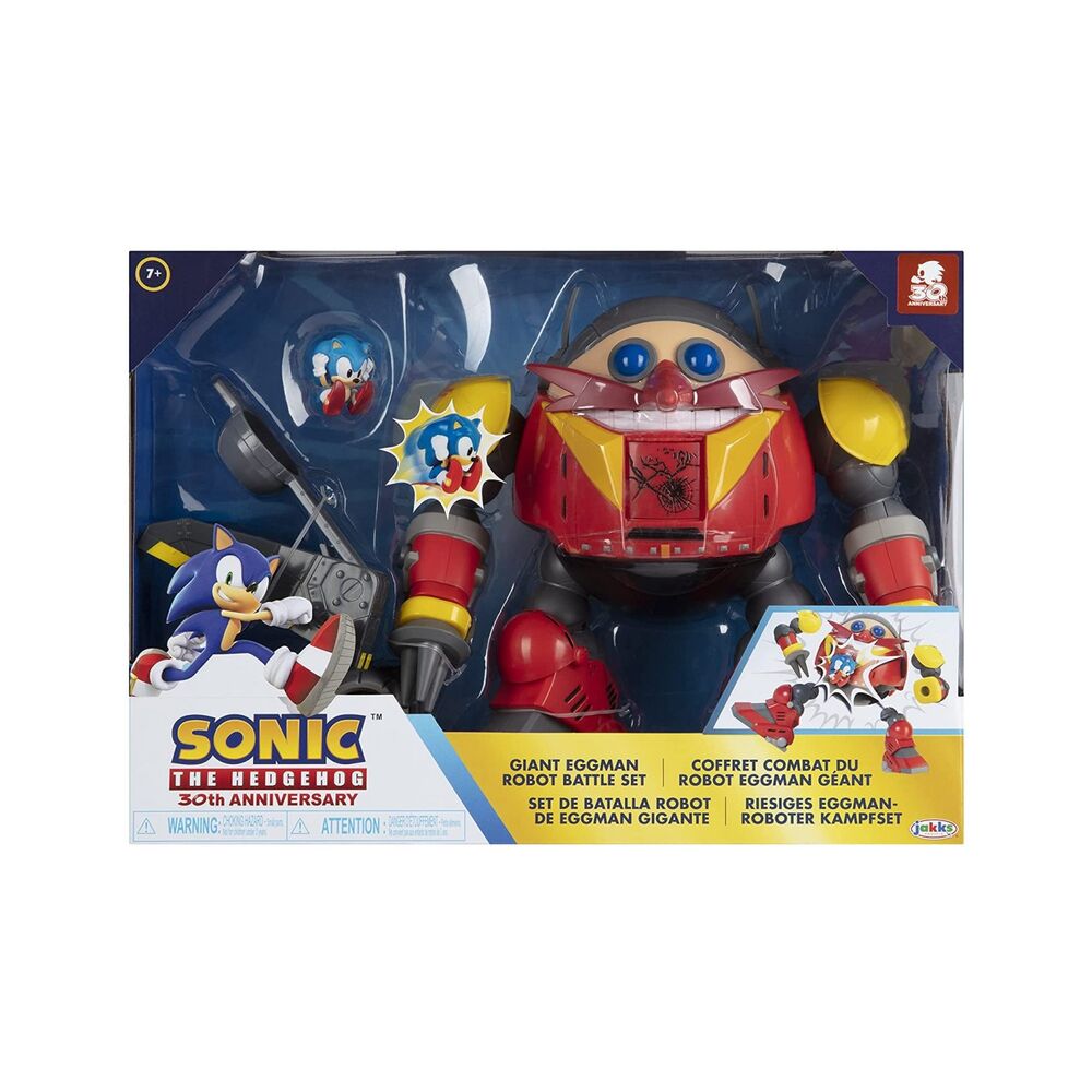 Playset Batalha Robot Gigante Eggman contra Sonic Sonic the Hedgehog