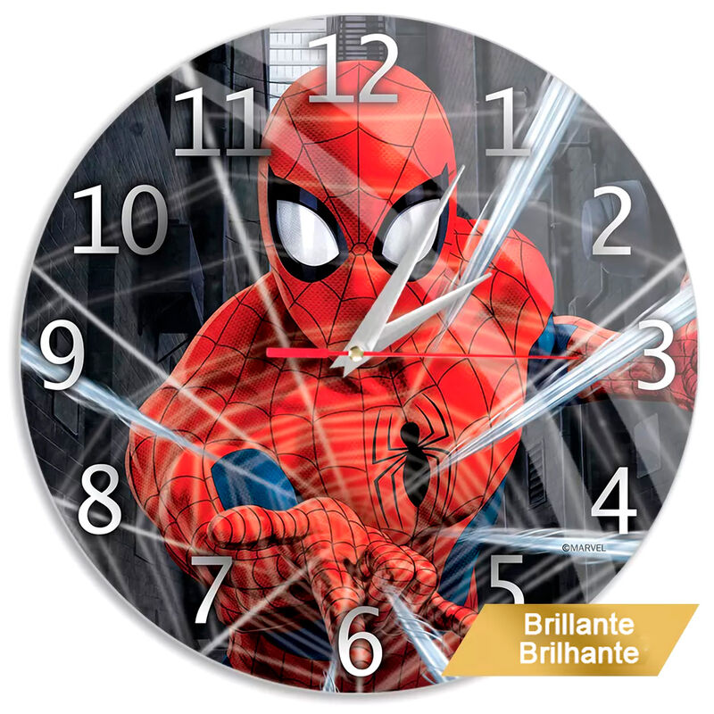 Relógio de Parede Spiderman Marvel
