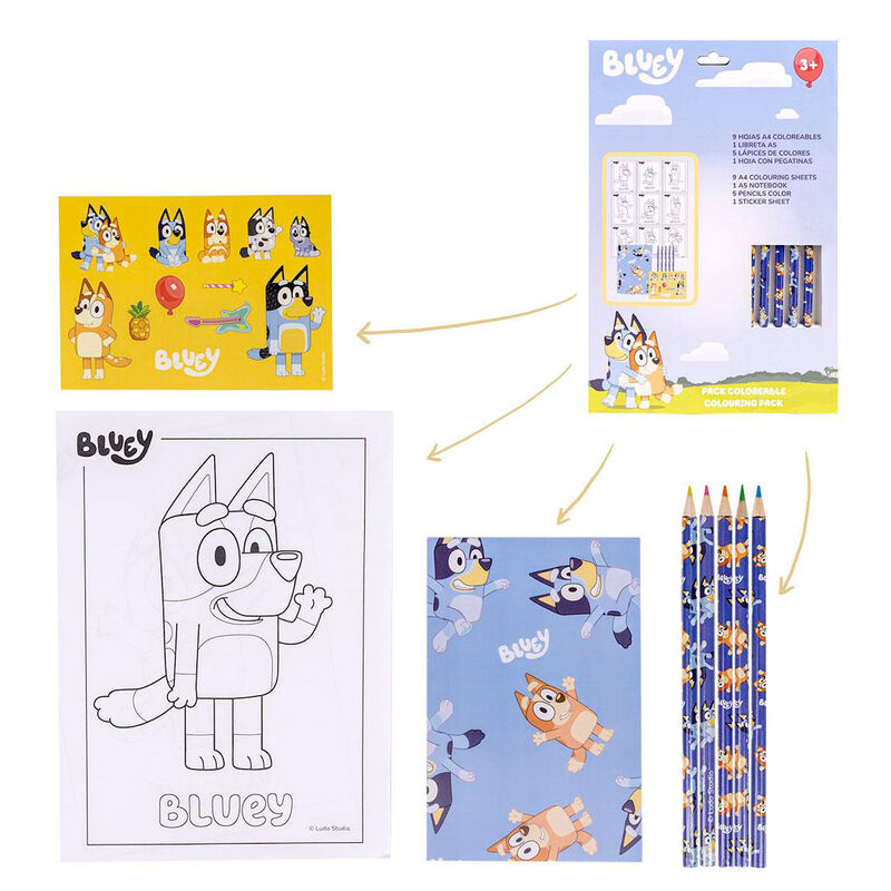 Set de Papelaria Bluey