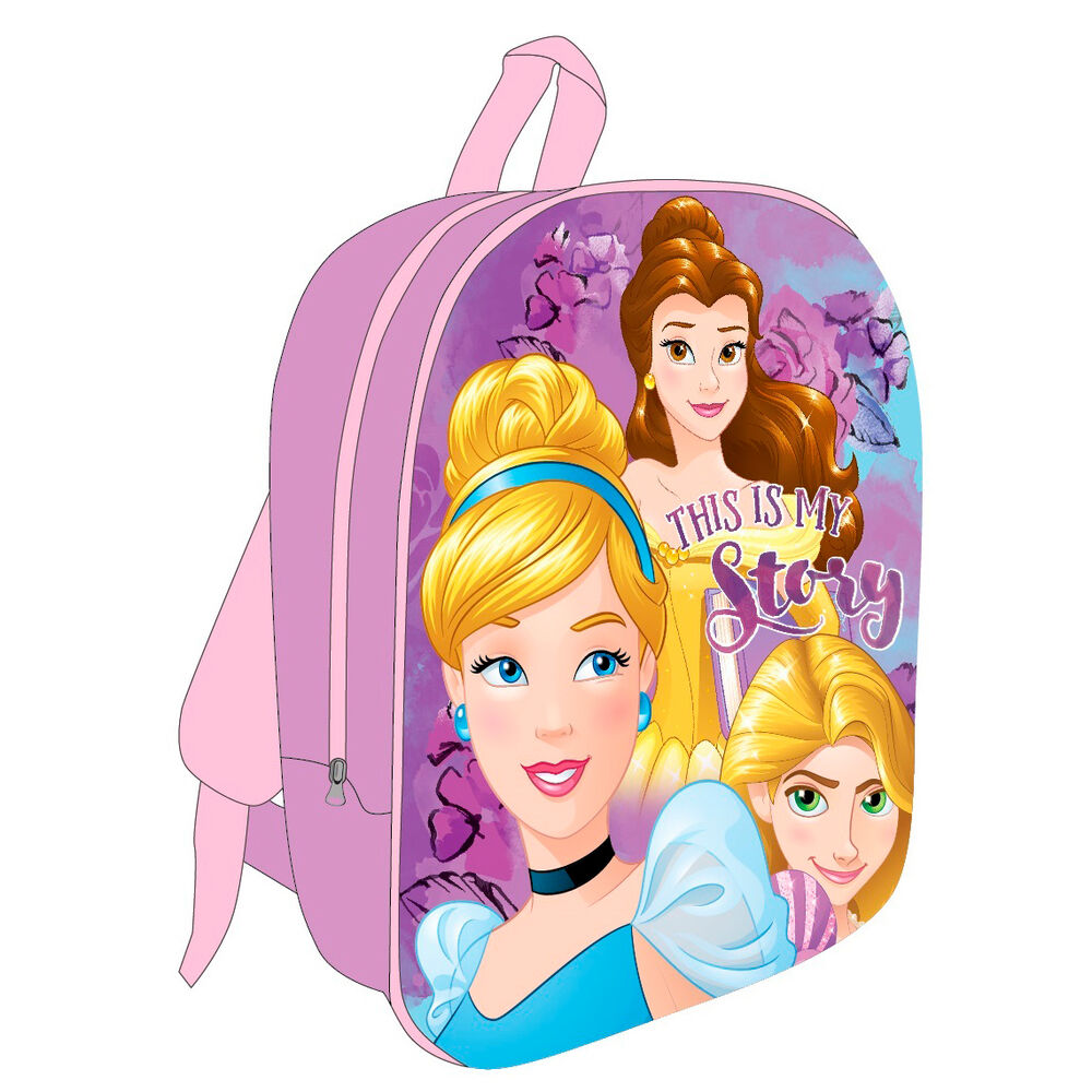 Mochila Pré-Escolar 3D Princesas Disney 30cm