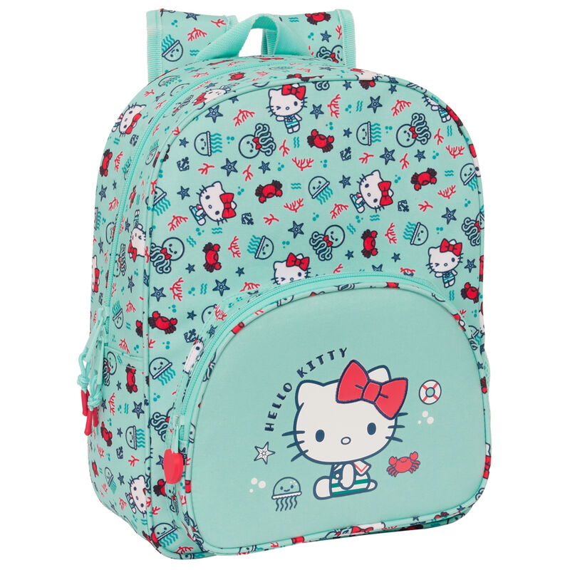 Mochila Pré-Escolar Adaptável Sea Lovers Hello Kitty 34cm
