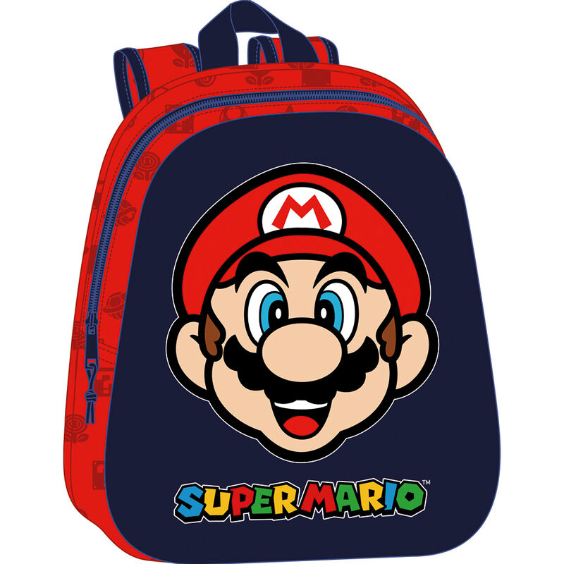 Mochila Pré-Escolar 3D Super Mario Bros 33cm