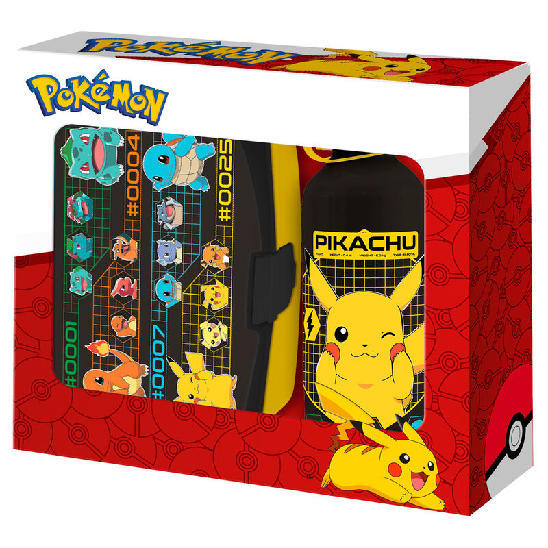 Conjunto Sanduicheira + Garrafa Aluminio Pokemon 500ml