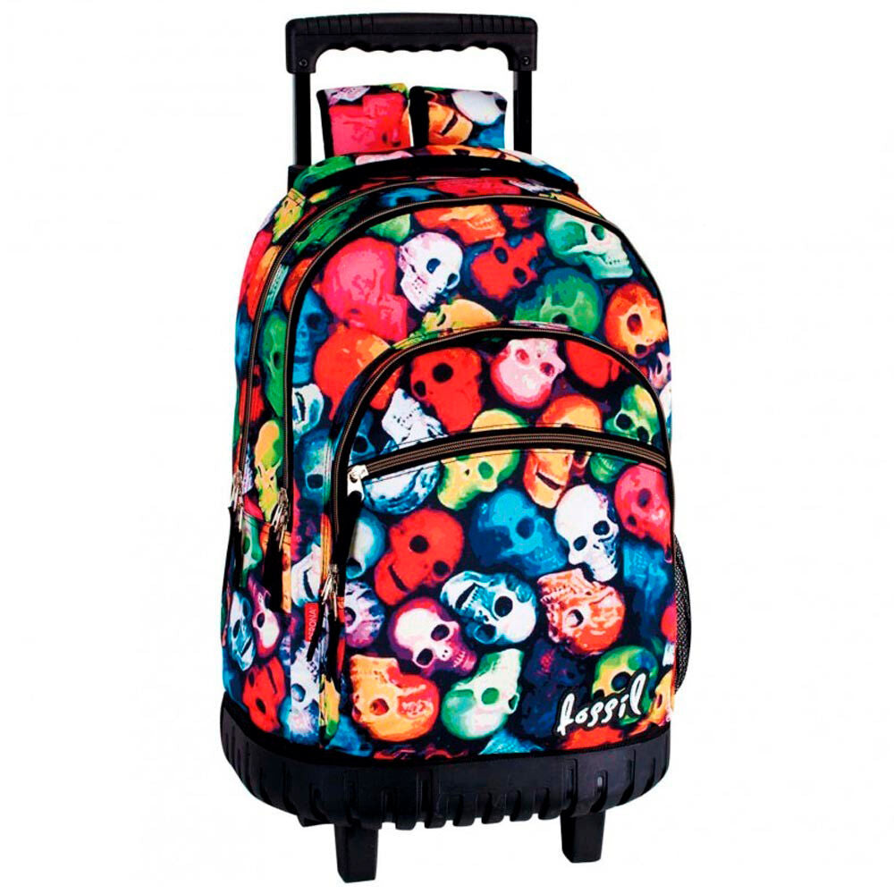 Mochila Escolar Trolley Calaveras 46cm