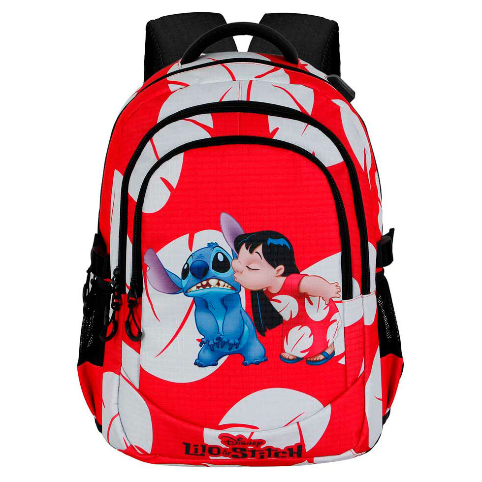 Mochila Kiss Stitch Disney 44cm Adaptável