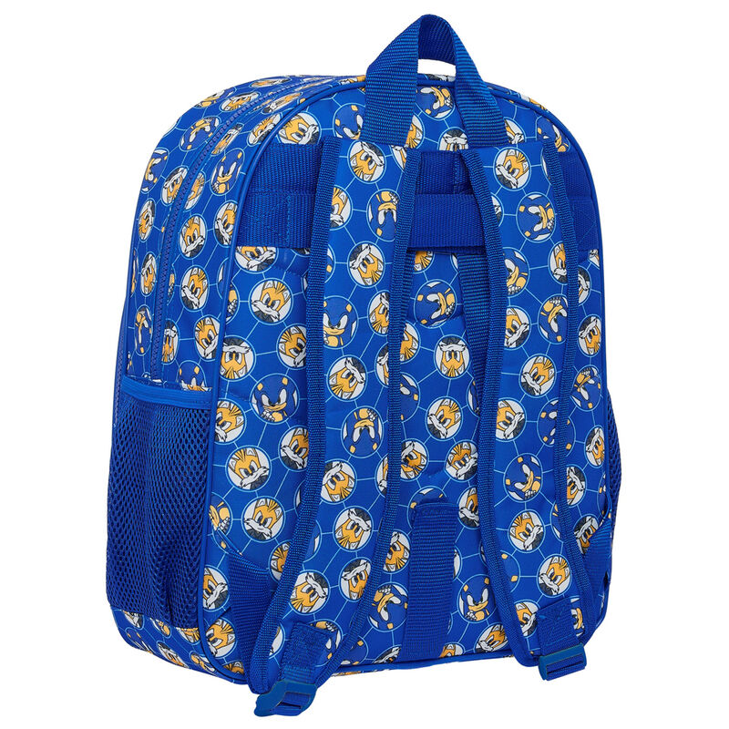 Mochila Escolar Adaptável Sonic Prime 38cm
