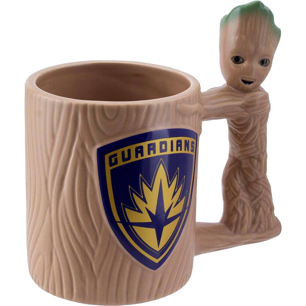 Caneca 3D Groot Guardiões da Galáxia Marvel 300ml
