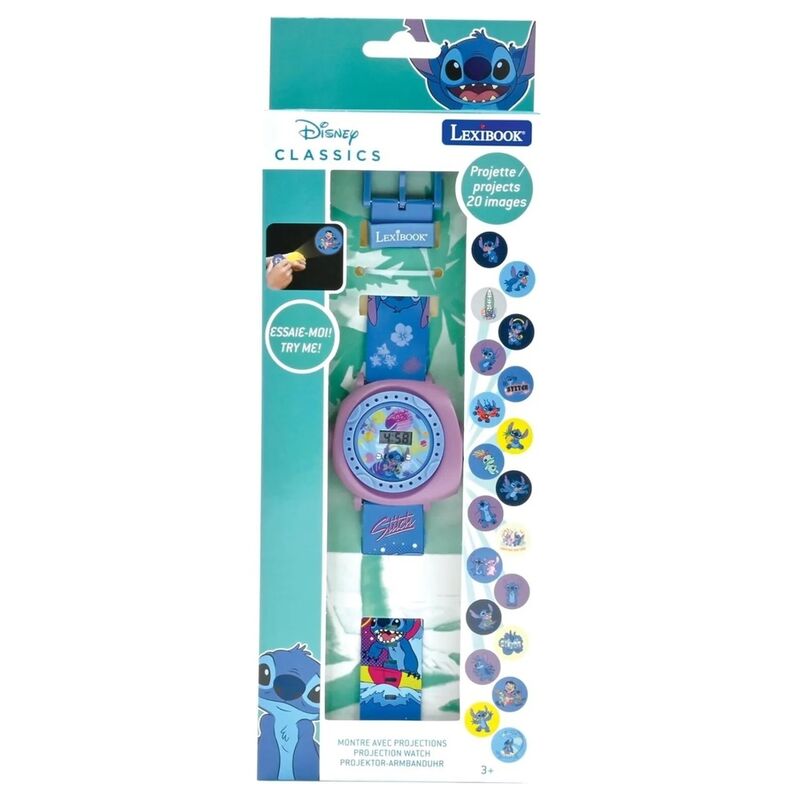 Relógio Projetor Digital Stitch Disney