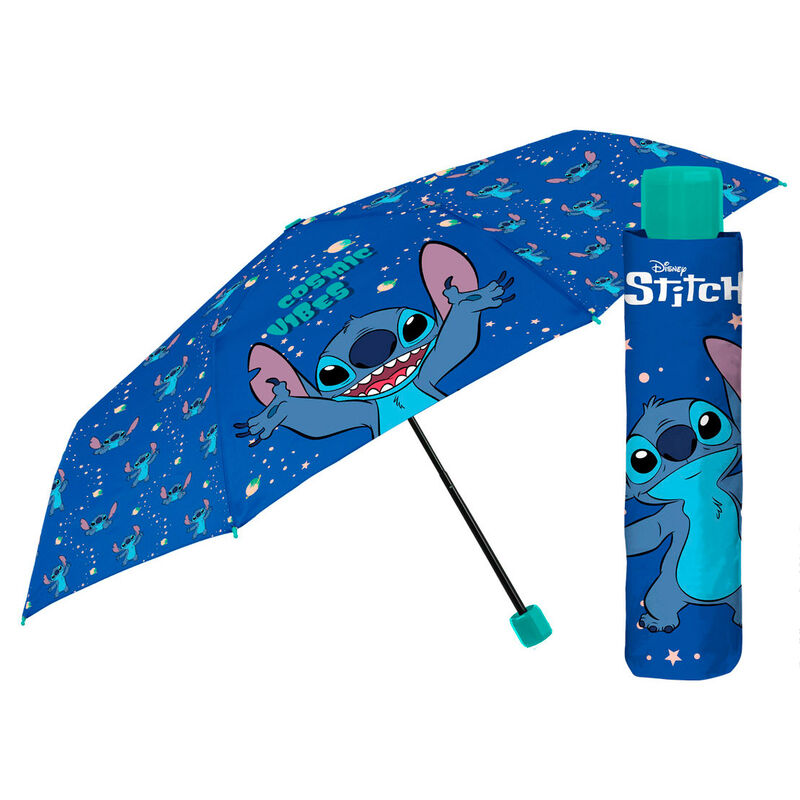 Guarda Chuva Dobrável Manual Stitch Disney 50cm
