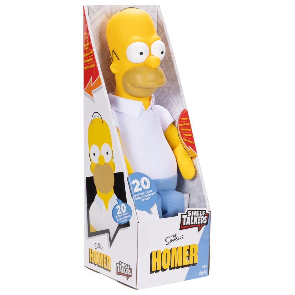 Peluche Falante Homer Shelf The Simpsons Ingles 33cm