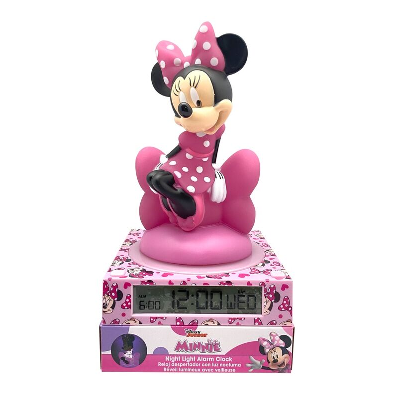 Lâmpada 3D com Despertador Minnie Disney