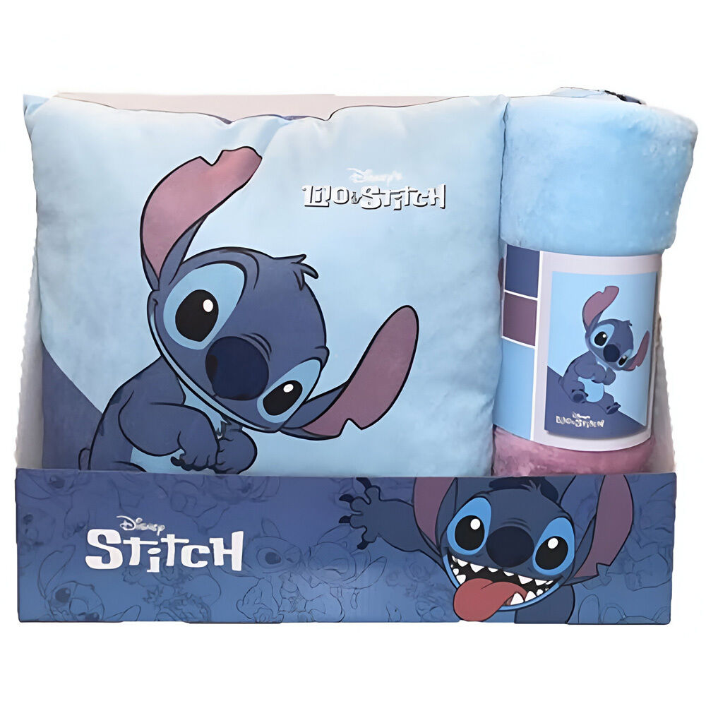 Set Manta Polar + Almofada Stitch Disney