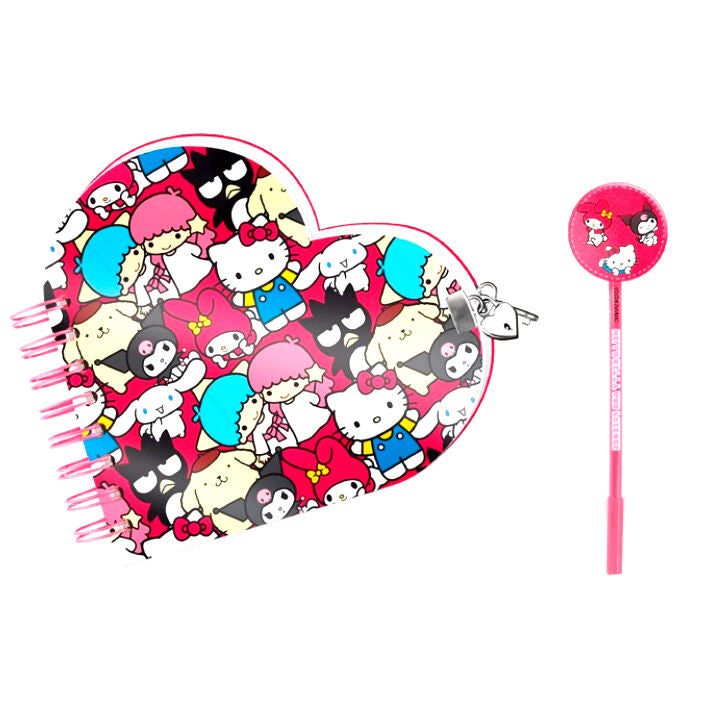 Diário + Caneta Friends Hello Kitty