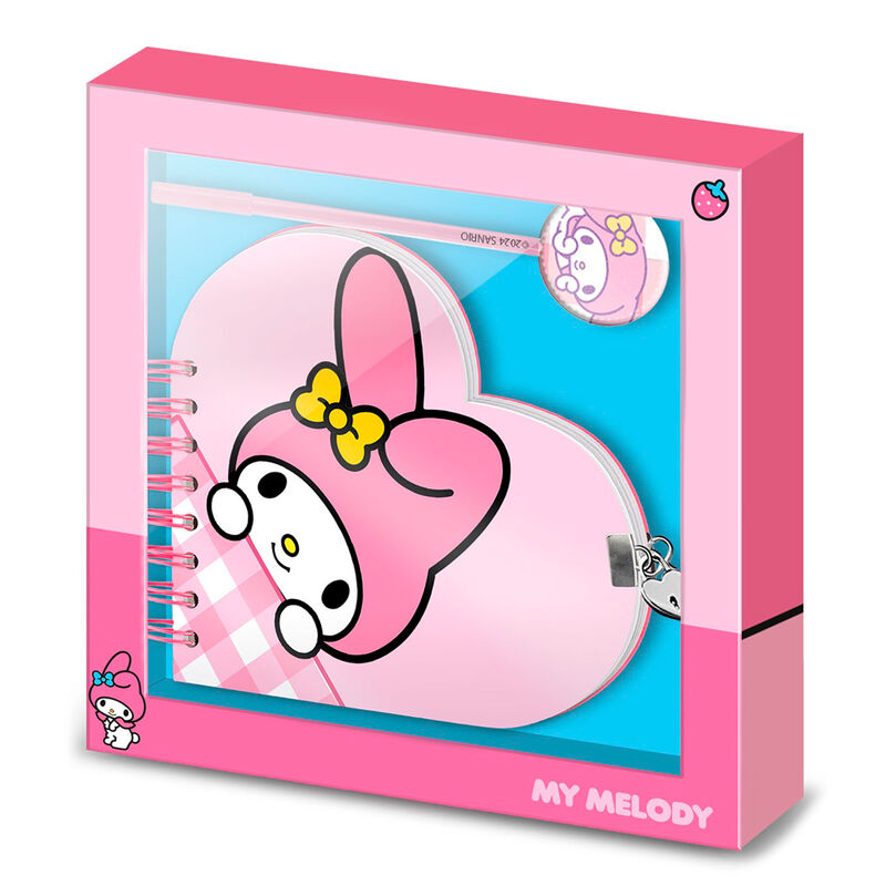Diário + Caneta My Melody Hello Kitty