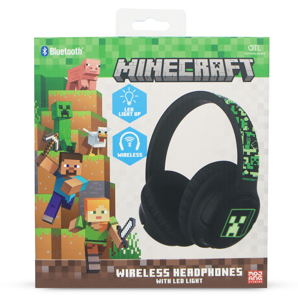 Auriculares Sem Fios LED Minecraft