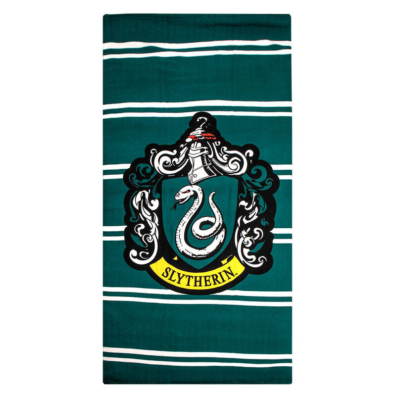 Toalha de Praia Microfibra Slytherin Harry Potter