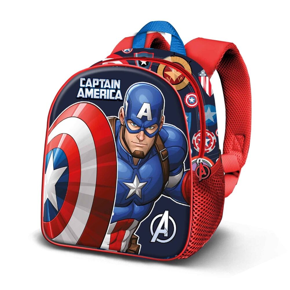 Mochila Pré-Escolar 3D Patriot Capitan America Marvel 31cm