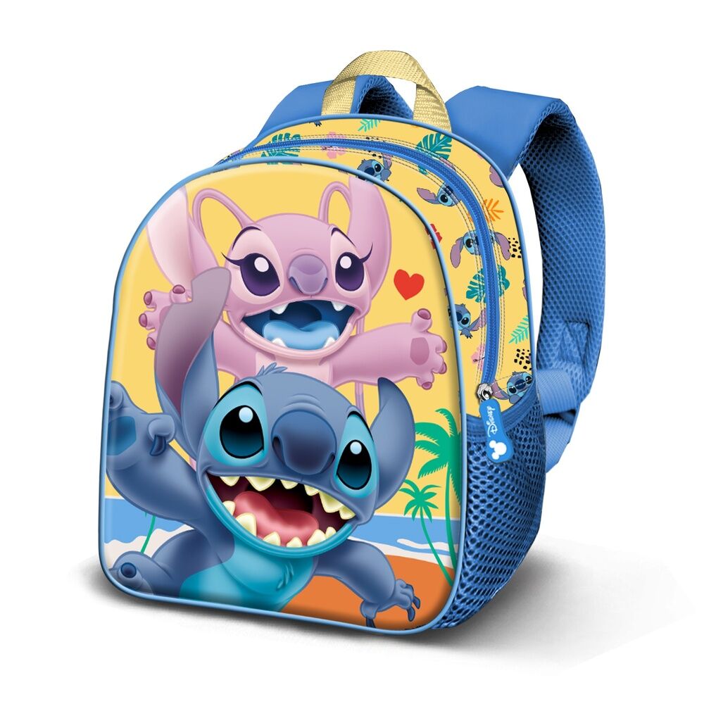 Mochila Pré-Escolar 3D Ocean Stitch Disney 31cm