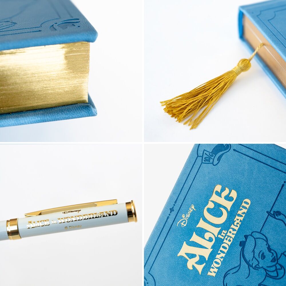 Set Caderno A5 + Caneta Alice no Pais das Maravilhas Disney