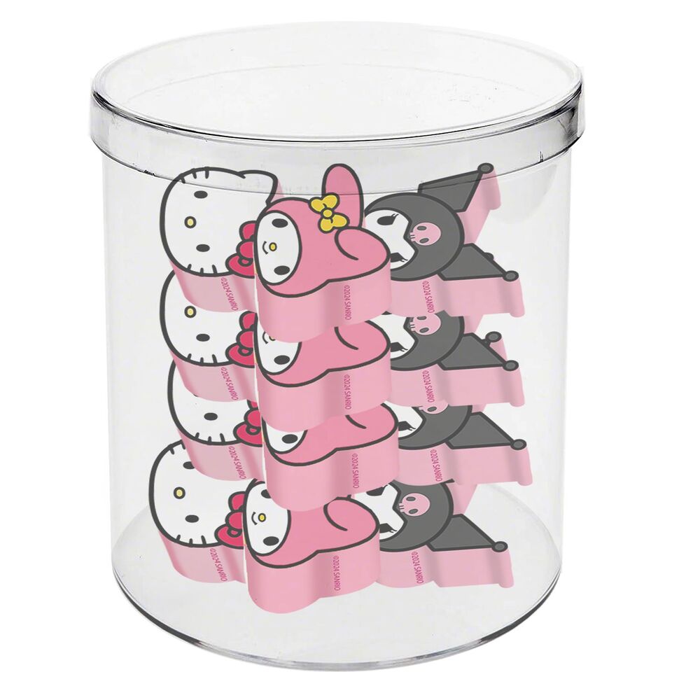 Cubo 12 Borrachas Hello Kitty