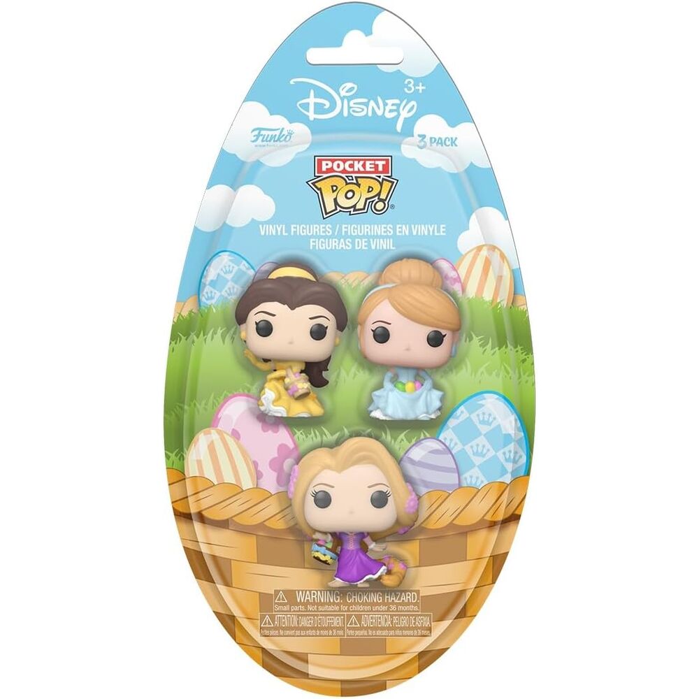 Pack 3 figuras Funko Pocket POP Disney Princesas Pascua