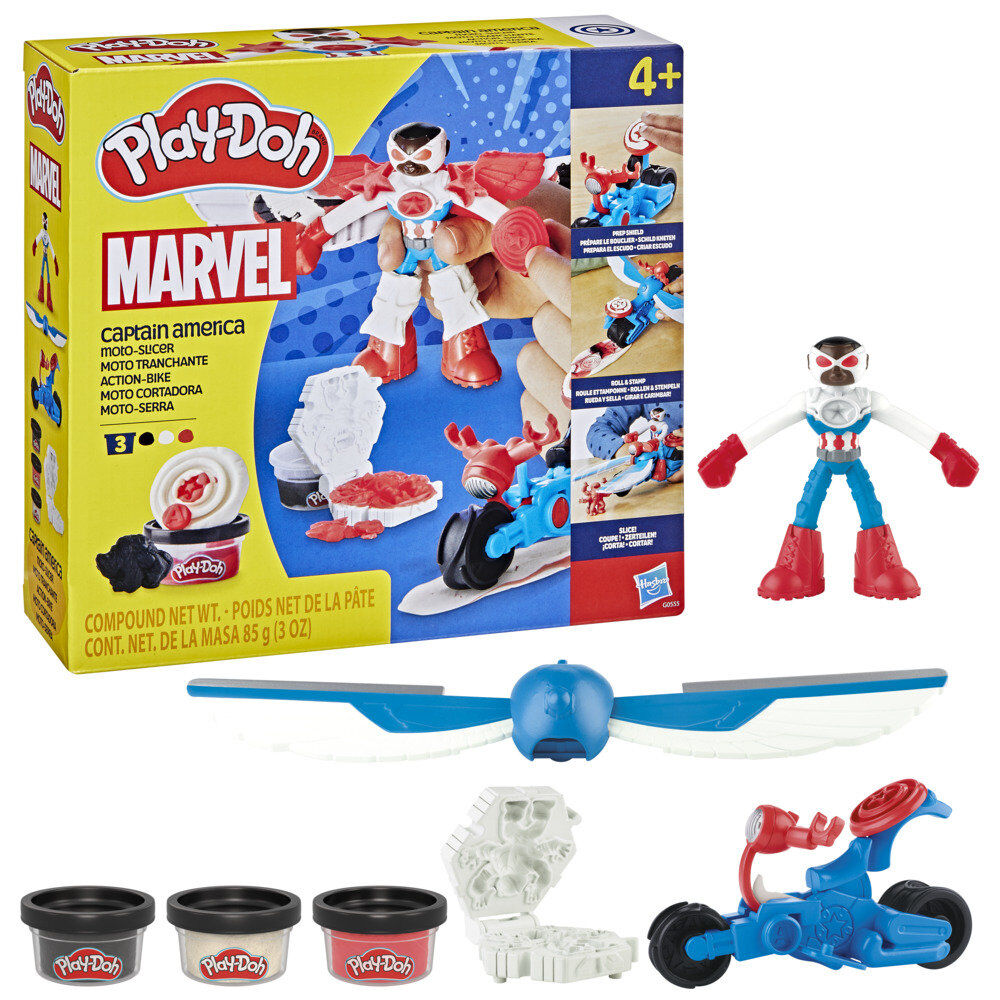 Playdoh Marvel Playset Moto Cortadora do Capitão América