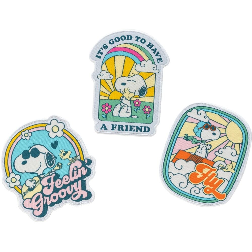 Conjunto de 3 patches do Snoopy