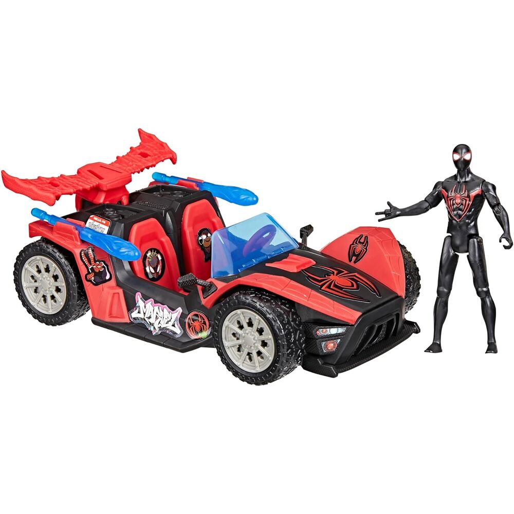 Carro Lançador + Miles Morales Venom Versus Epic World of Action Spider-Man Marvel Figura