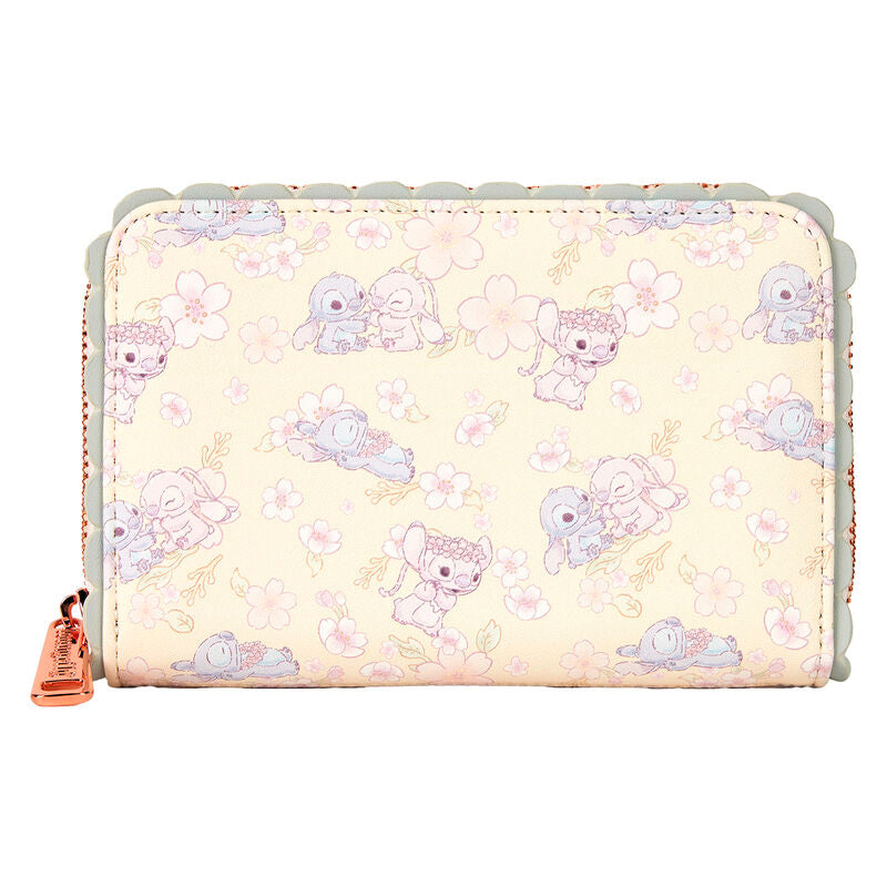 Carteira Cherry Blossom Stitch Disney Loungefly