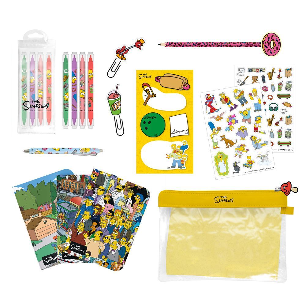 Set de Papelaria The Simpsons
