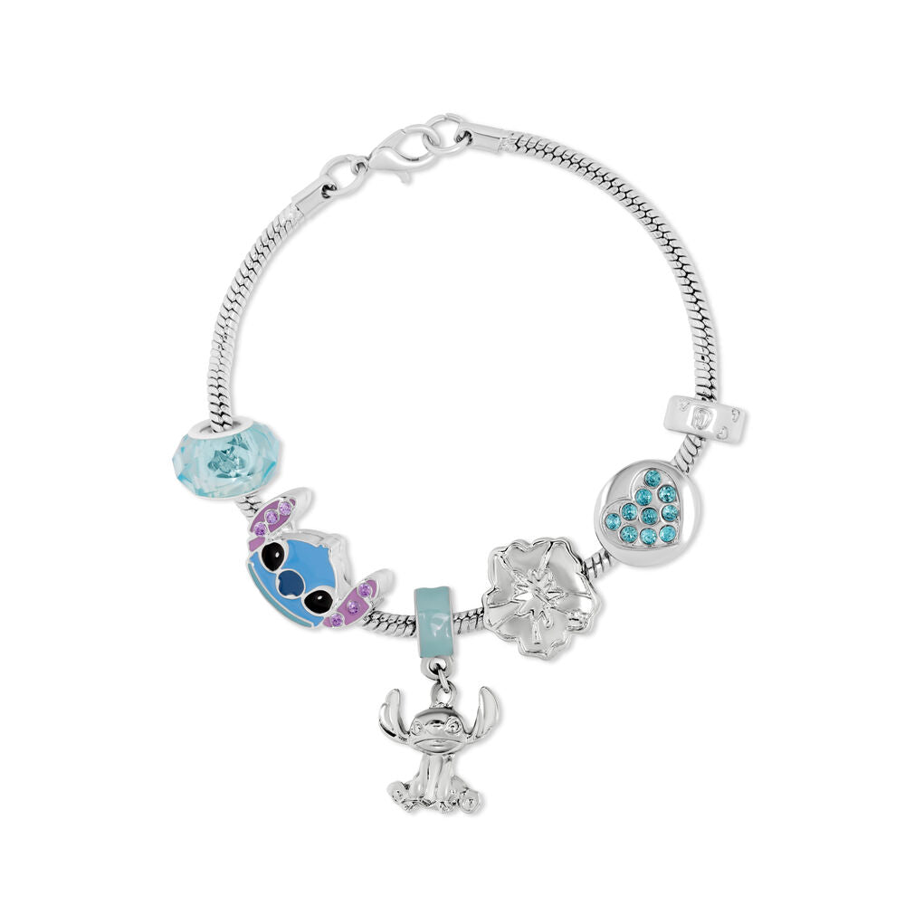 Pulseira Charm Stitch Disney Prata